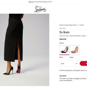 Christian Louboutin So Kate Black Pumps - AUTHENTIC Size 38